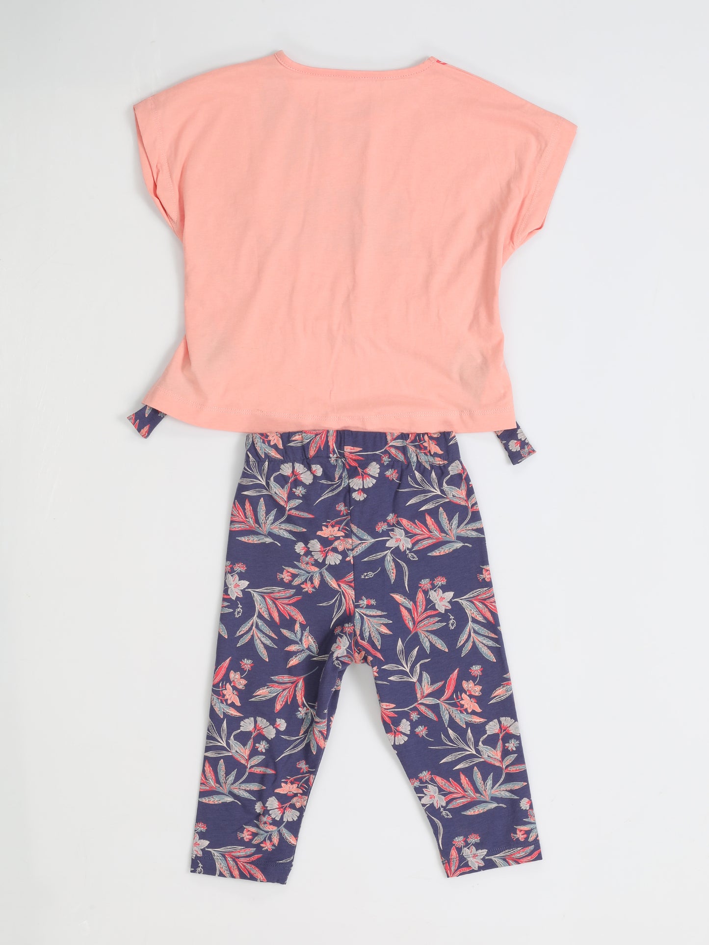 Ensemble Fille – Crop Top Rose & Legging Fleuri (3 à 10 Ans)
