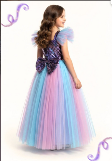 Princess Mermaid Multicolor Dress