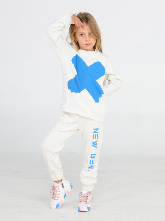 New Gen Printed Girl Jogger Fit Tracksuit