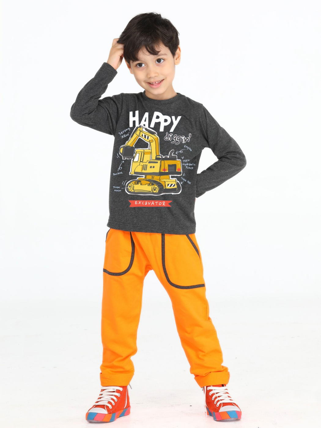 Dozer Printed Baggy Pants + T-shirt Set