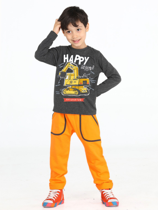 Dozer Printed Baggy Pants + T-shirt Set