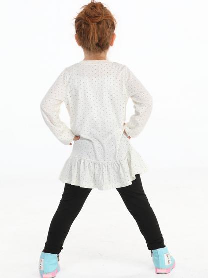 Cute Wild Girls' Basic Tunic + Tight Set Outfit