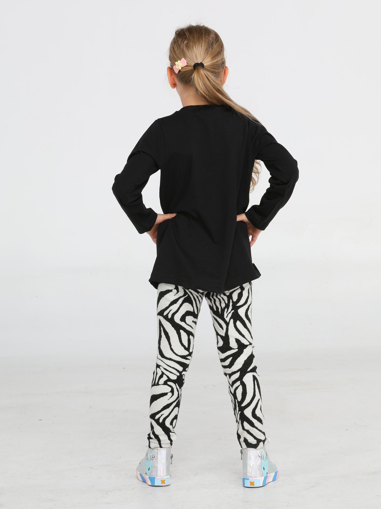 Cute Wild Soft Jacqard Tight and Cotton Printed Tunic Set