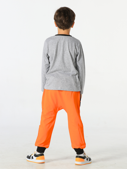 Tiger Paw Baggy Pants + Long Sleeve T-shirt Set