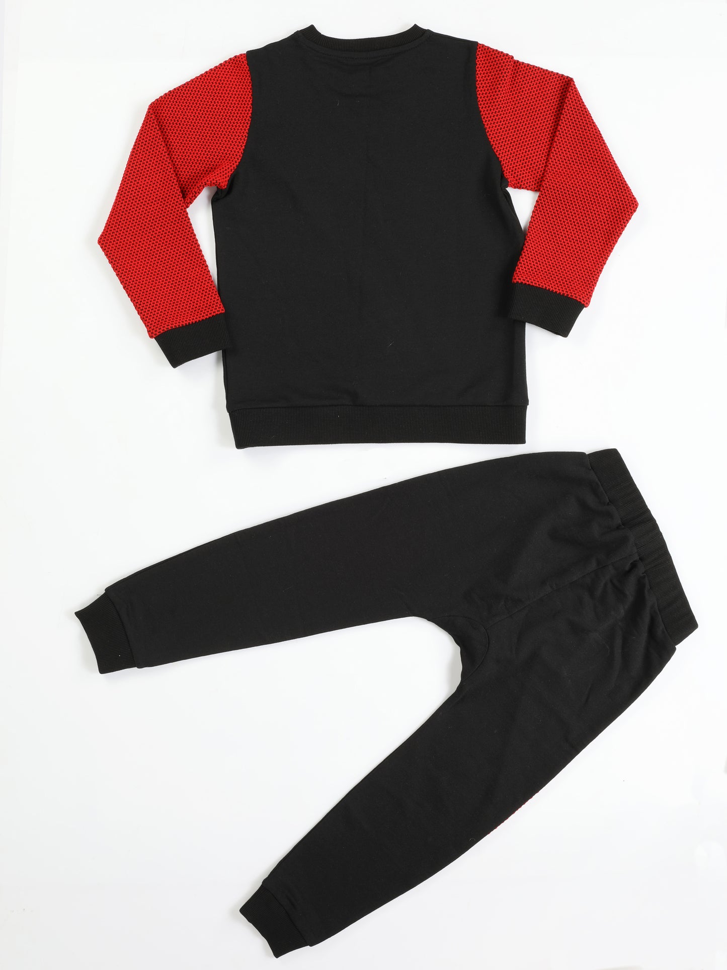 Red Thunder Boy Black Tracksuit