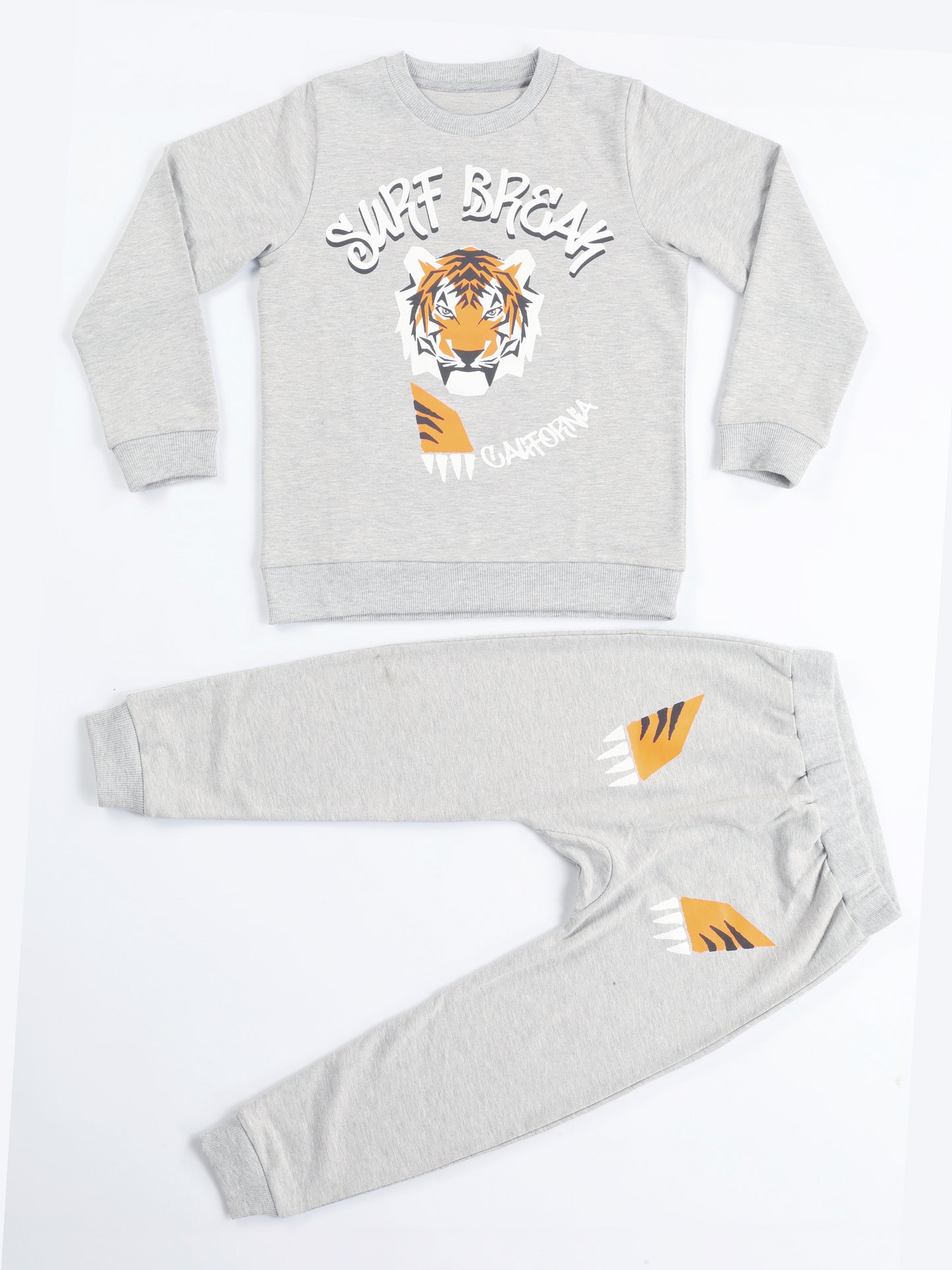 Tiger Grey Baggy Fit Boys TrackSuit