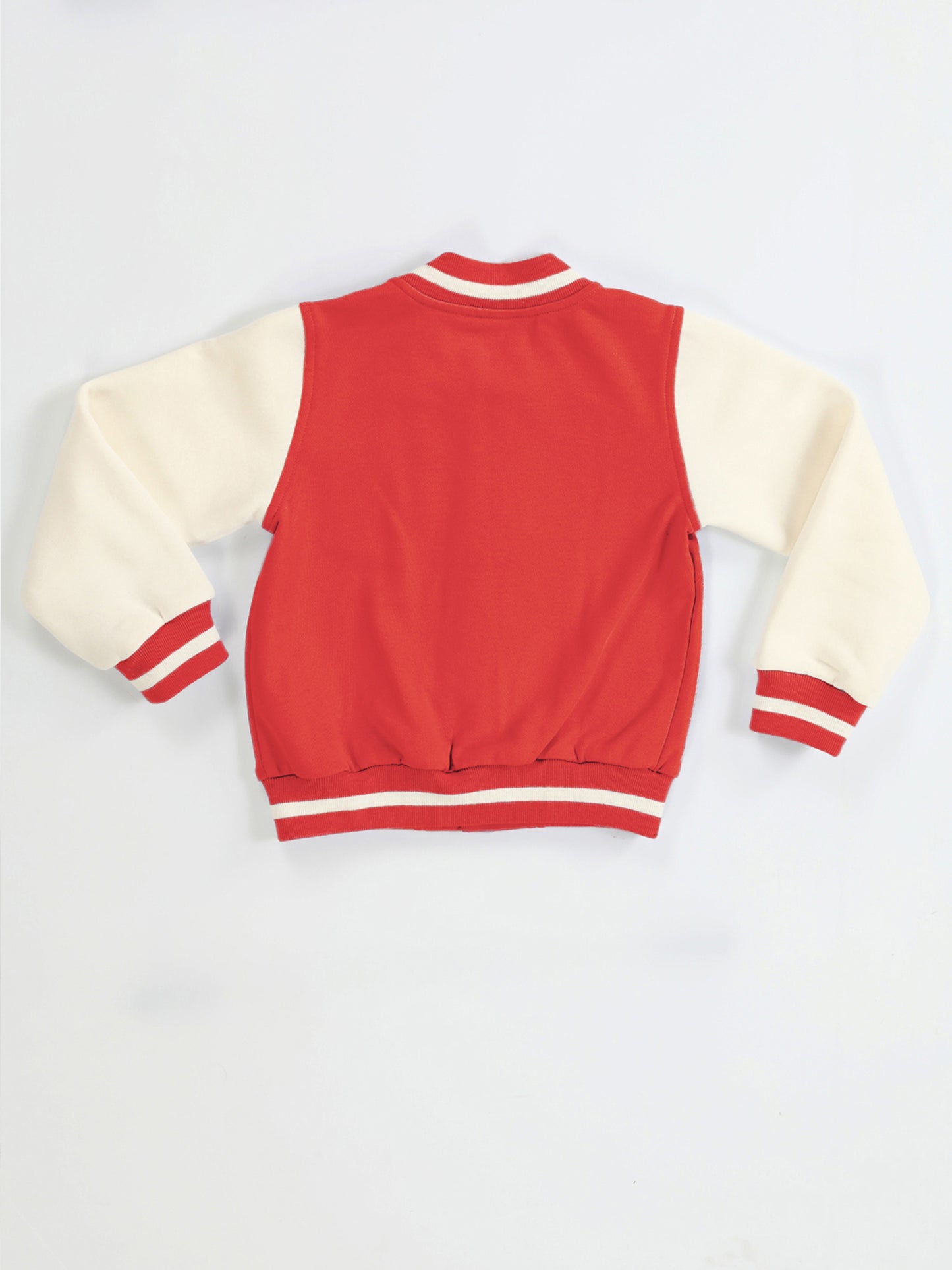 Red Embroidered Girl College Jacket