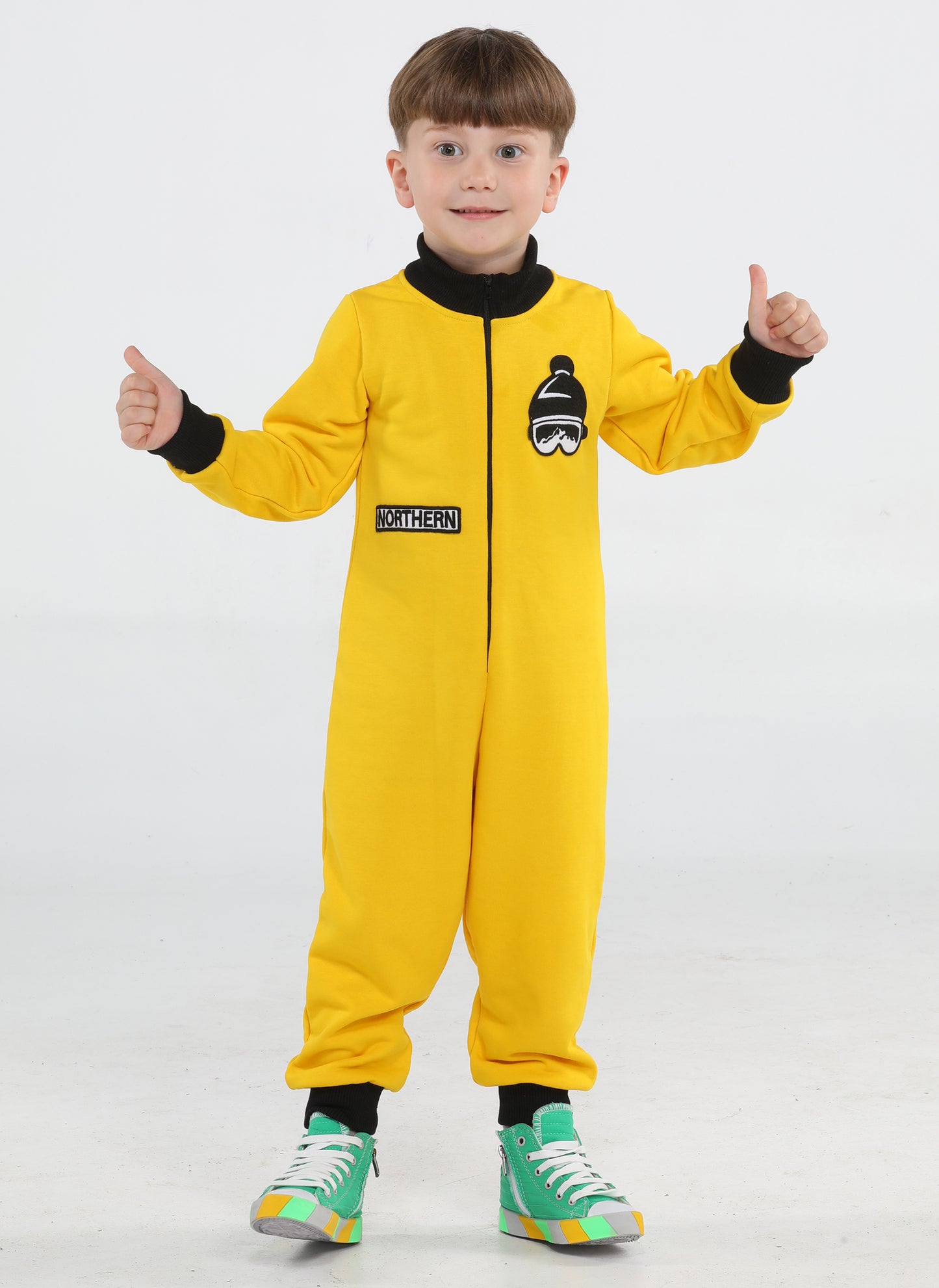 Astraunout Fit Cotton Thick Yellow Kids Overall