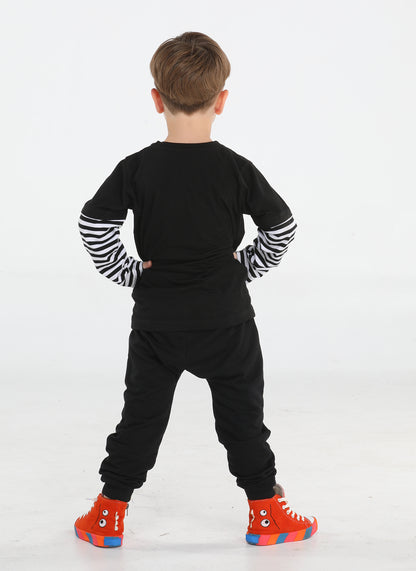 Graffiti Relax Cut Pants + Long sleeve T-shirt Set