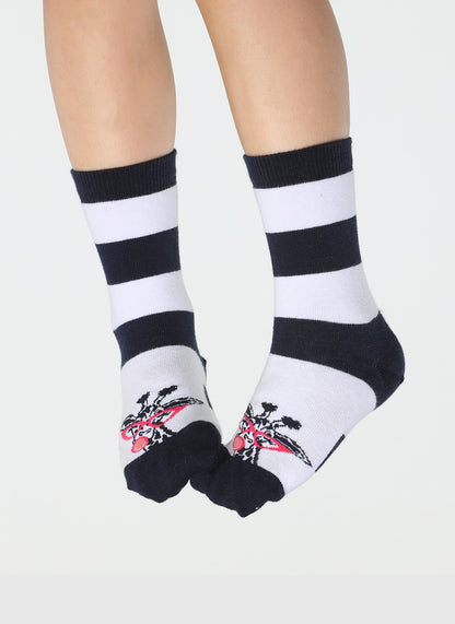 Giraffe Girls' Stripe Cotton Socks