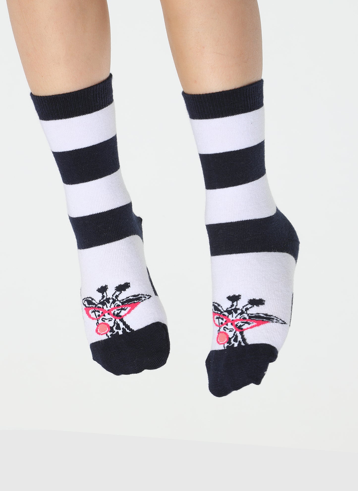 Giraffe Girls' Stripe Cotton Socks