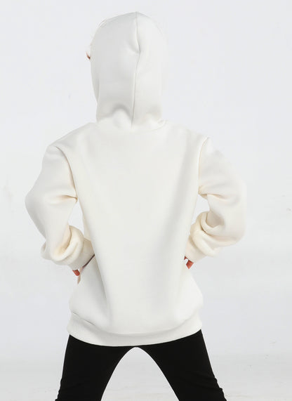 Unicorn Pocket Thick Off-White Girls' Hoodie