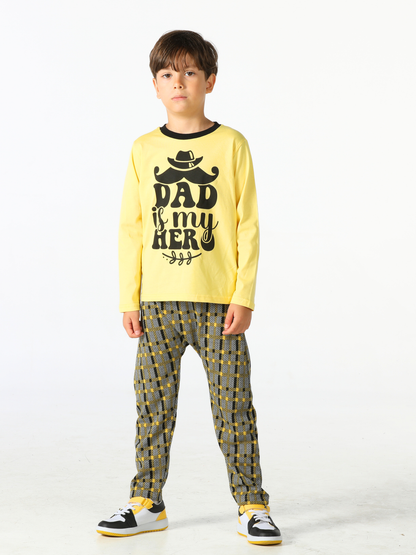 Dad Hero Boys' Pants + Long Sleeve T-shirt Set