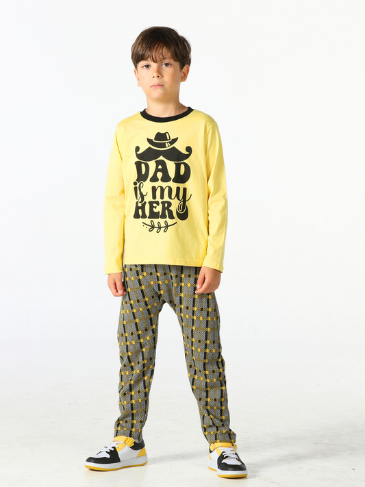 Dad Hero Boys' Pants + Long Sleeve T-shirt Set