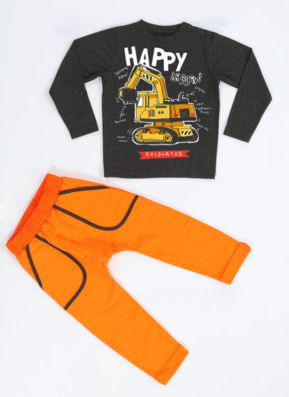 Dozer Printed Baggy Pants + T-shirt Set