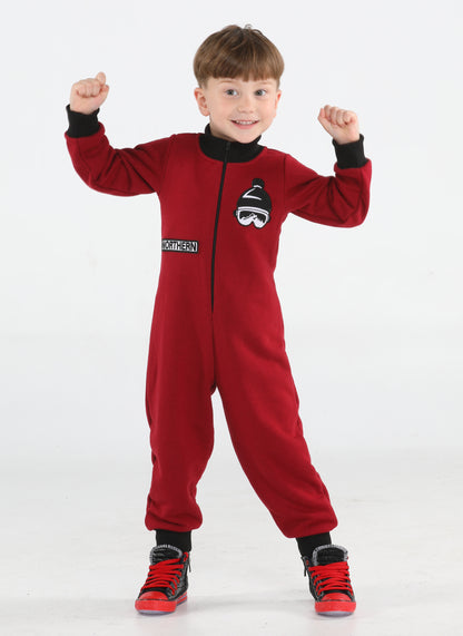 Boys' Burgundy Astronaut Jumpsuit