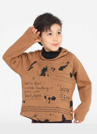 Ninja Kids' Brown Unisex Sweatshirt Hoodie