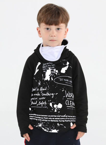 Ninja Kids' Black Unisex Sweatshirt Hoodie