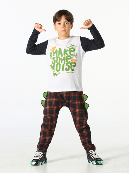 Noise Dino Boy Baggy Pants + Long Sleeve T-shirt Set