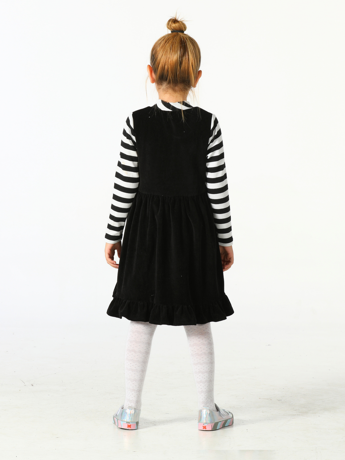 Cute Cat Black Girls' Dress