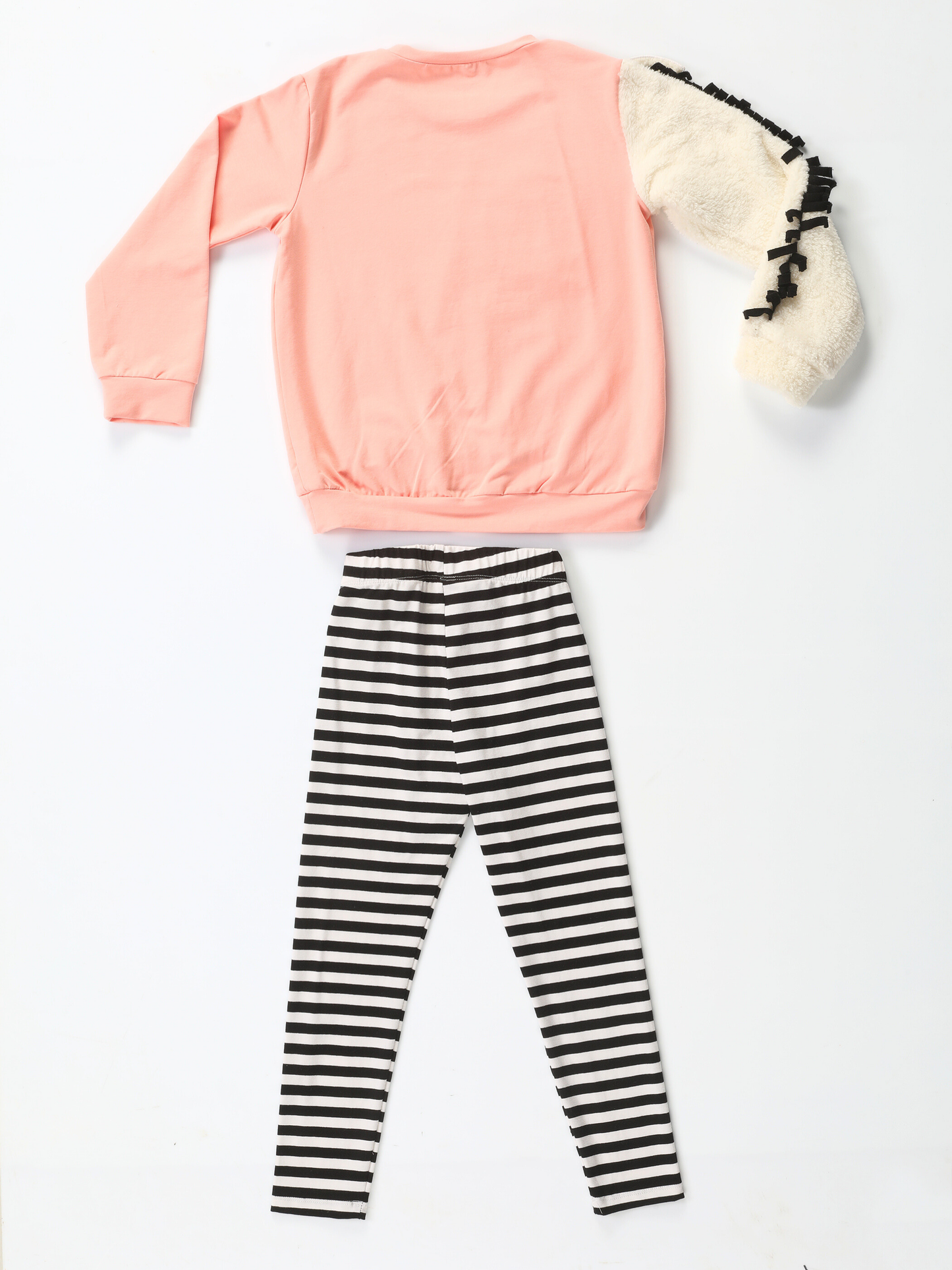 Unicorn Sweatshirt and Striped Viscose Leggings Set