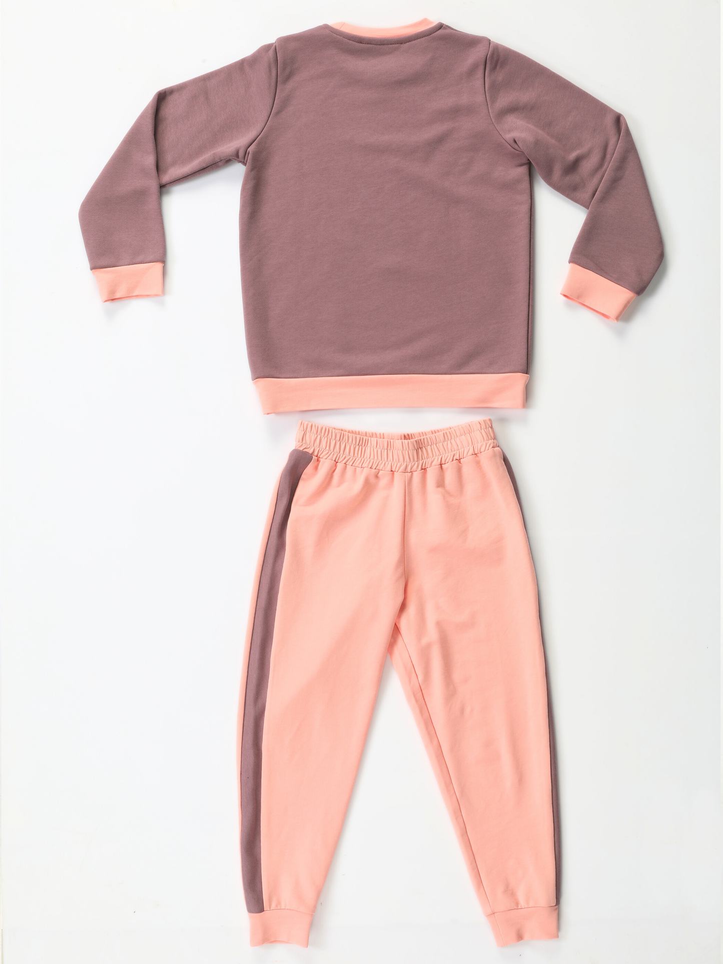 Swan Print Pink-Lila Girls' Tracksuit