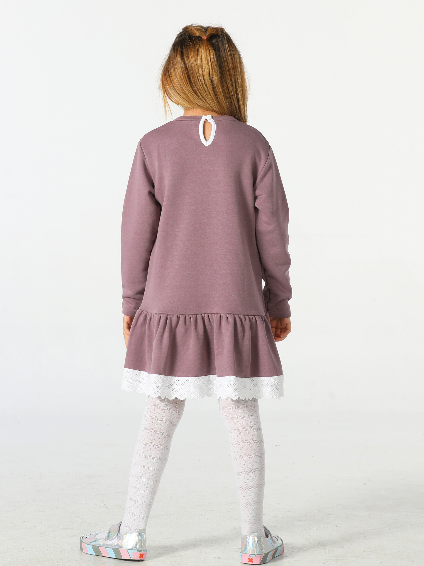 Girls' Unicorn Dress with Ruffled Hem