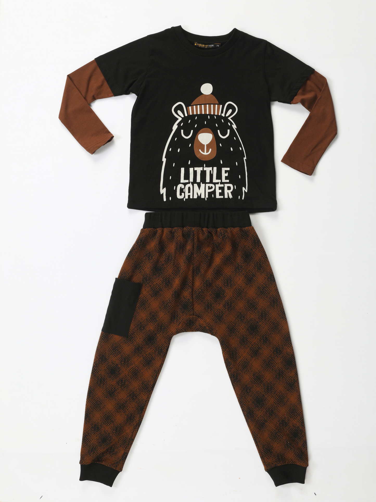 Boys' Little Camper Baggy Pants and Printed Long-Sleeve T-Shirt Set