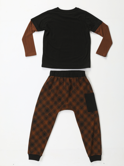 Boys' Little Camper Baggy Pants and Printed Long-Sleeve T-Shirt Set