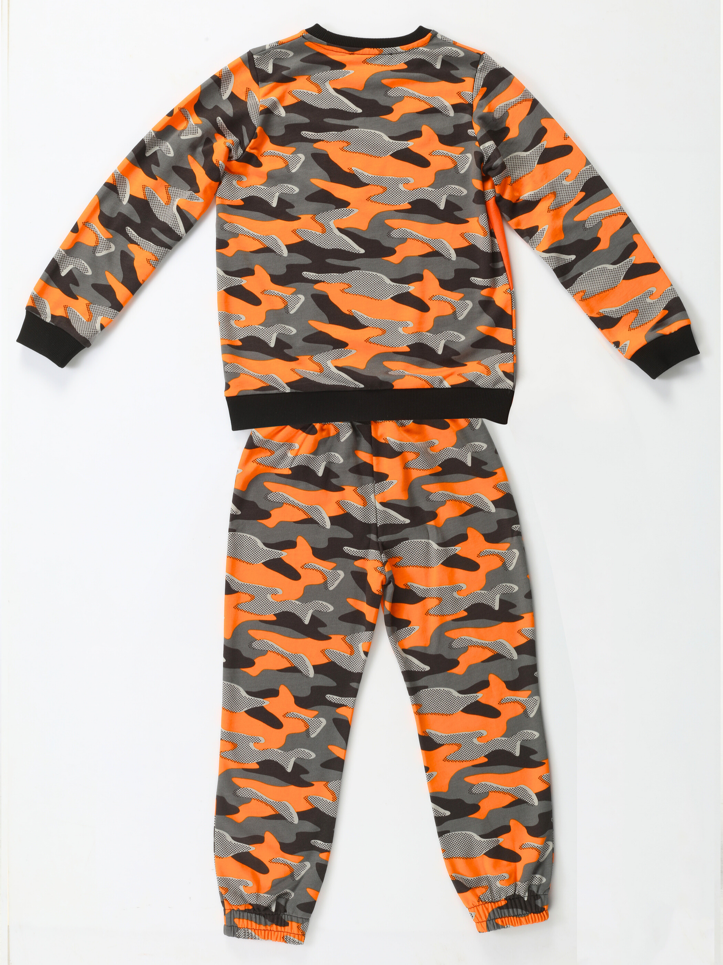 Camouflage Print Sweatshirt & Jogger Tracksuit – Boys'