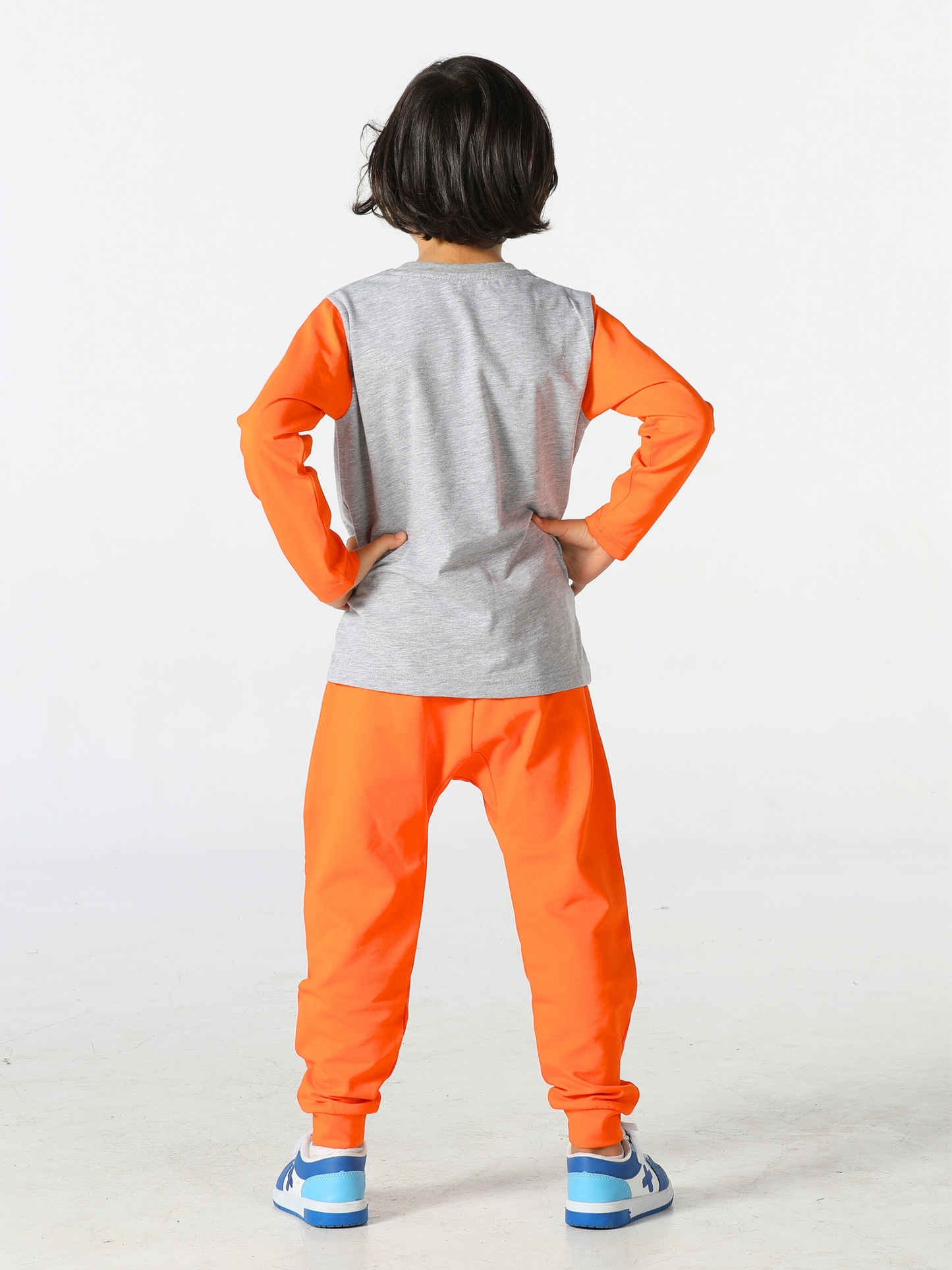 Skater-Style Baggy Pants & Long-Sleeve T-Shirt Set – For Boys