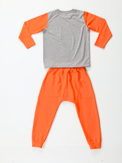 Skater-Style Baggy Pants & Long-Sleeve T-Shirt Set – For Boys