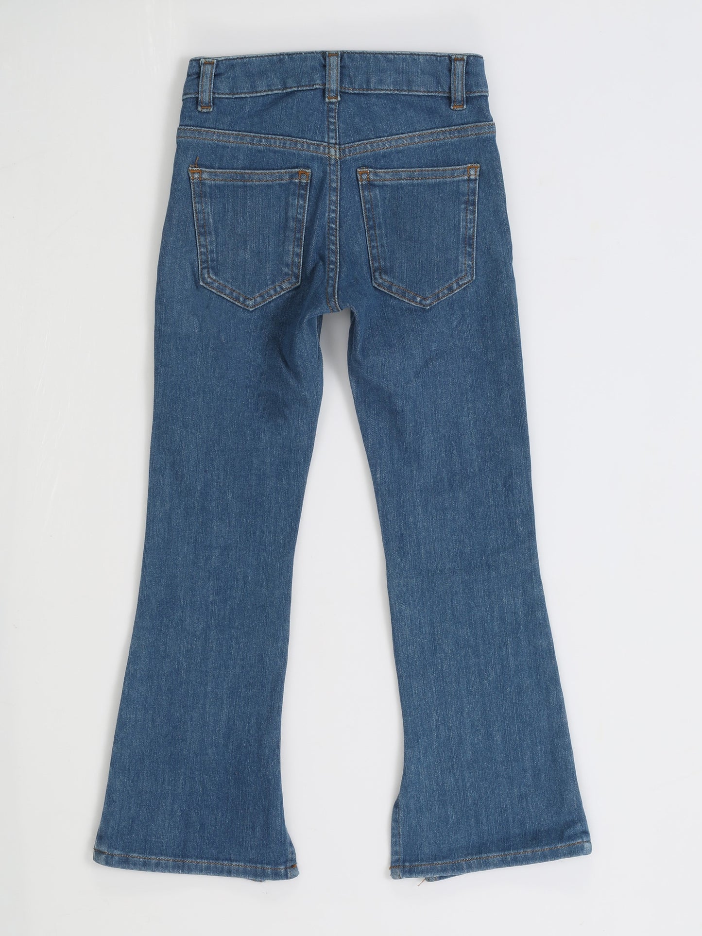 Wide-Leg Stone-Wash Denim Pants for Girls