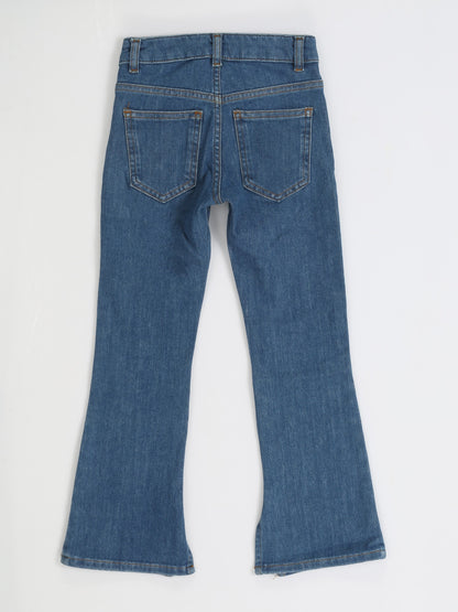 Wide-Leg Stone-Wash Denim Pants for Girls