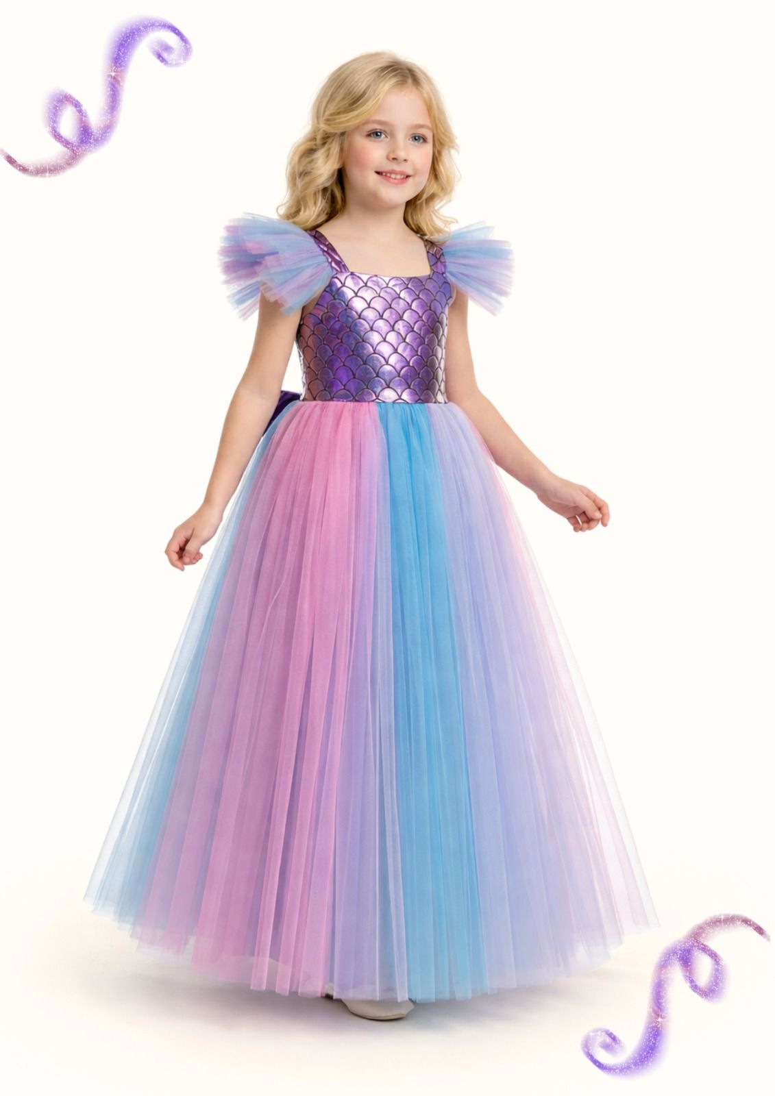 Princess Mermaid Multicolor Dress