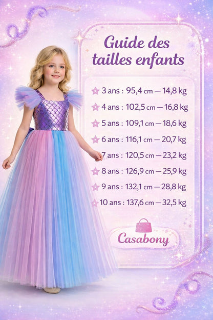 Princess Mermaid Multicolor Dress