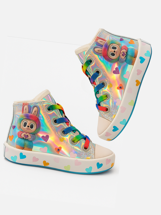 Labubu Holographic Grey Girl Sneaker